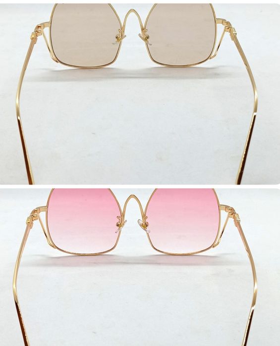 Miu Miu очки женские модные брендовые градиент в золотом металле