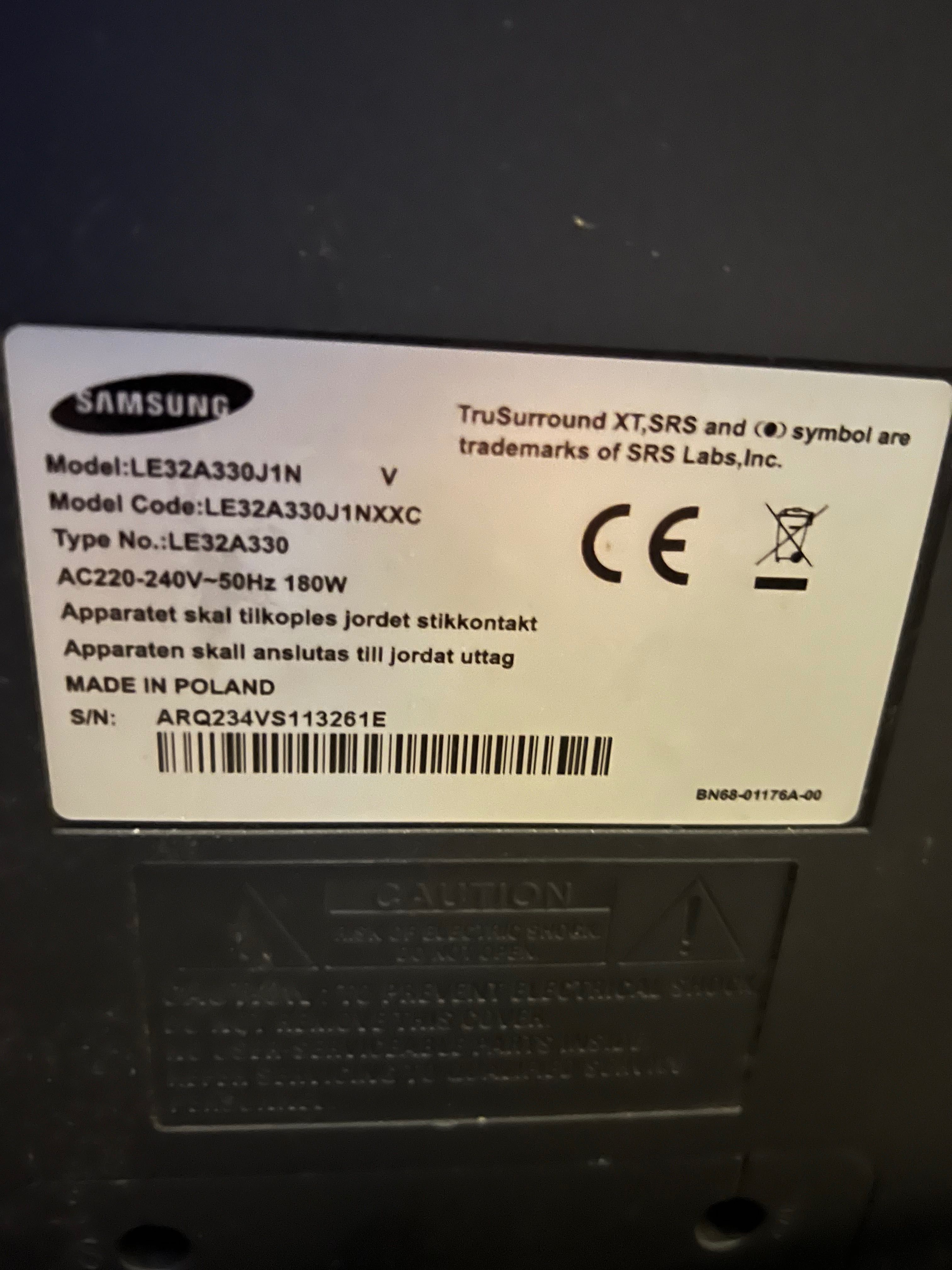 Telewizor Samsung 32 cale.  Model: LE32A330J1N