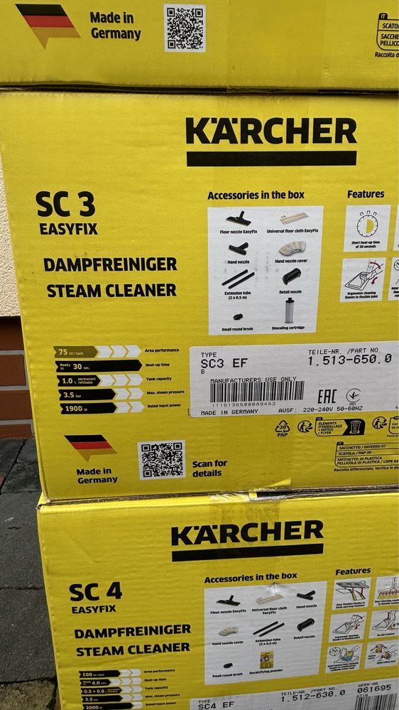 Модель 2025 Karcher sc2 easyfix sc3 пароочисник sc4 пароочиститель