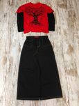 Продам Baggy джинси WEXWEAR + лонгслів  HAUNTED MOUND sk8 Y2K