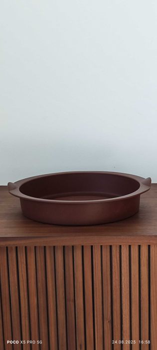 Tupperware forma silikonowa do ciasta okrągła brąz