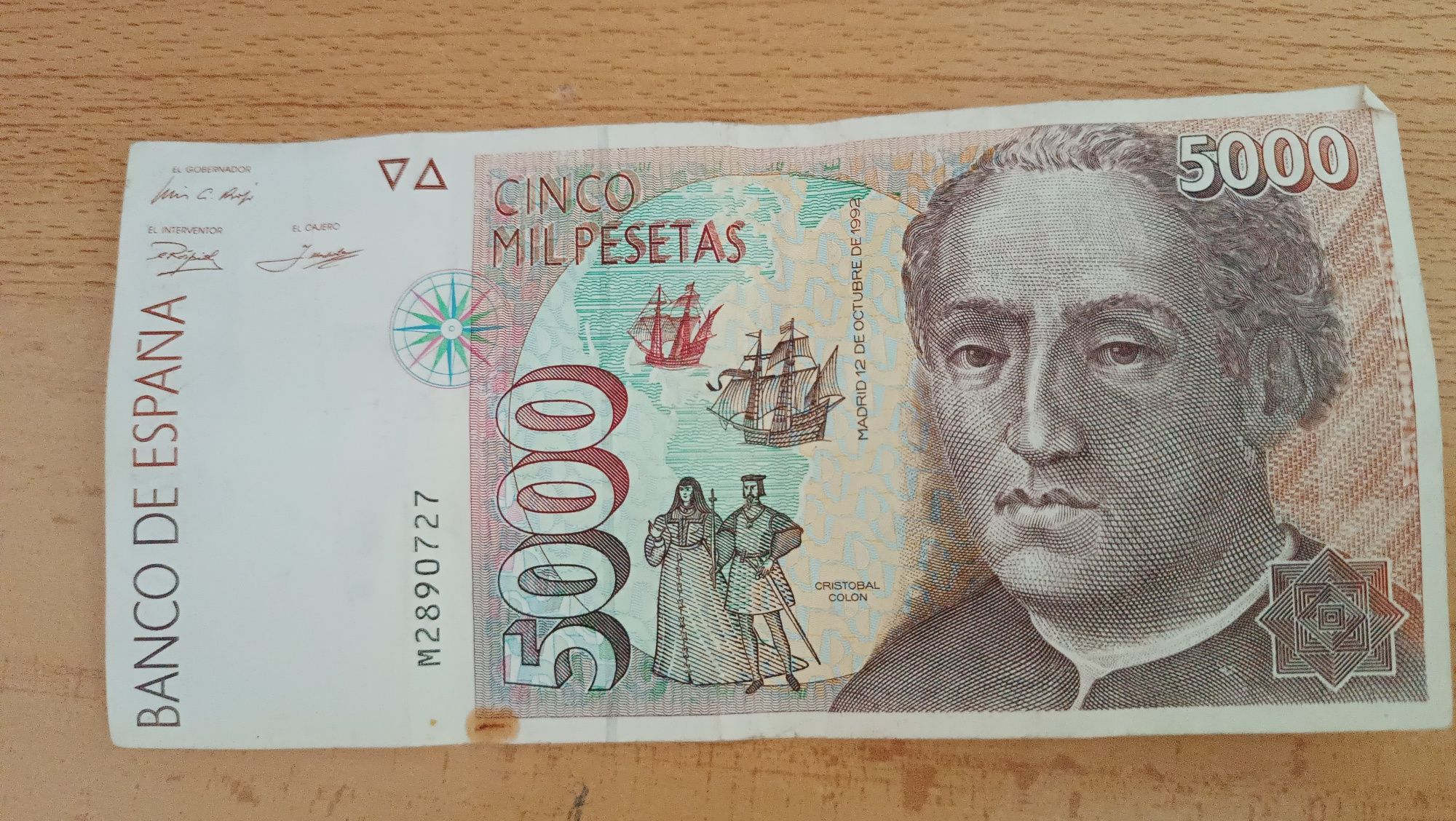 Nota de 5000 pesetas