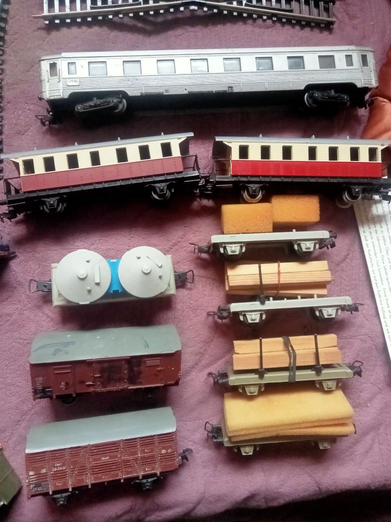 Stara kolejka Piko Tory lokomotywa wagony zwrotnice skrzyżowanie szlab