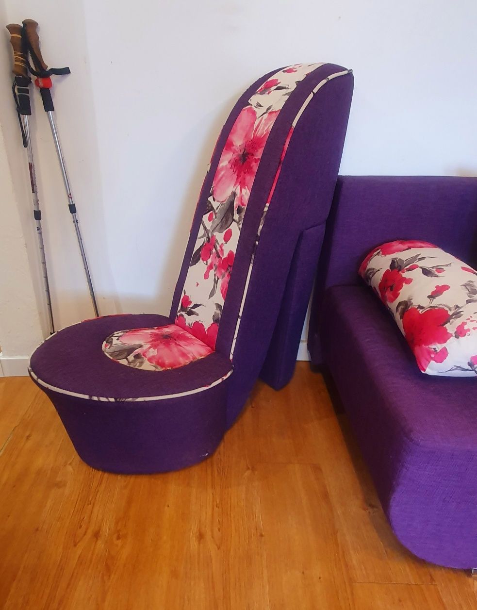 Sofa kanapa łóżko dla dziewczynki fioletowe