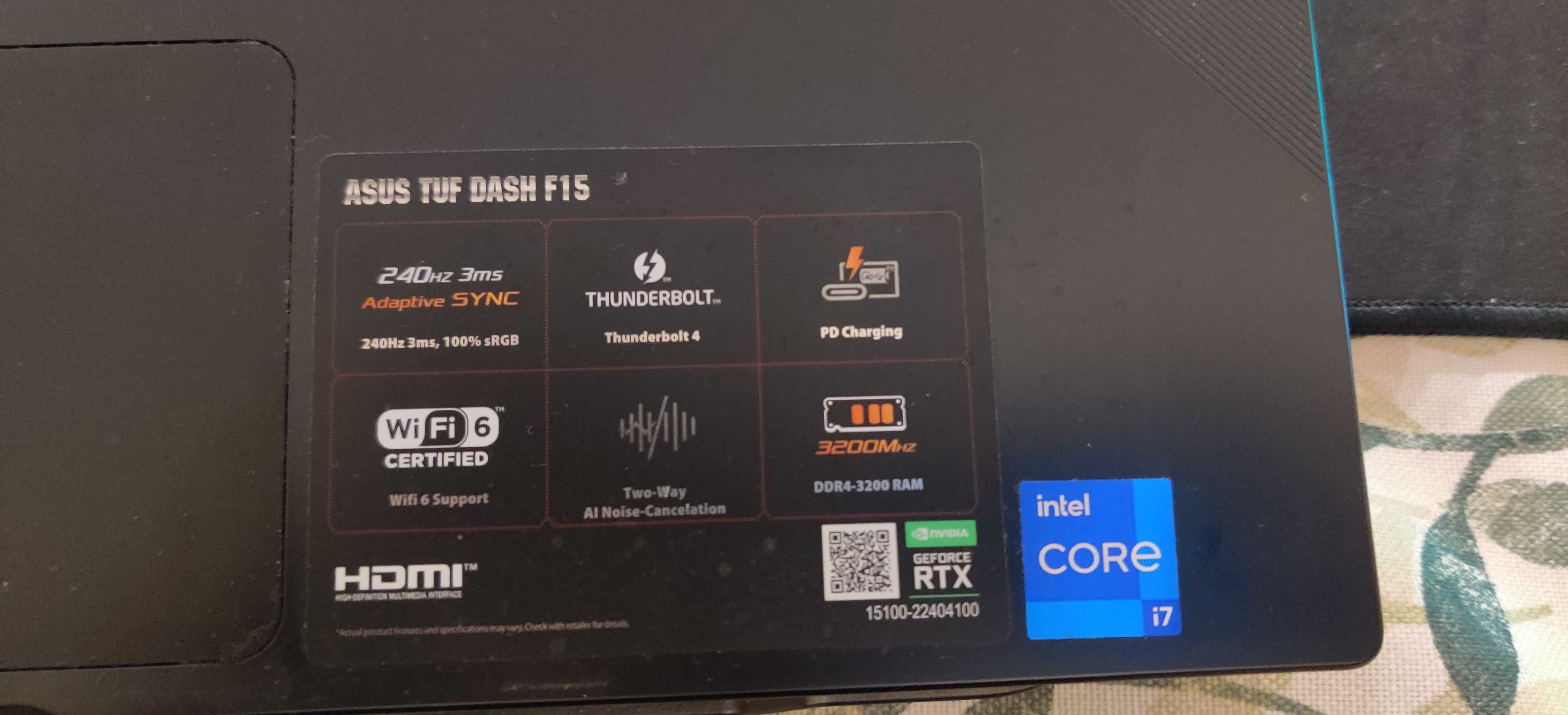 Asus TUF Dash F15 RTX 3070