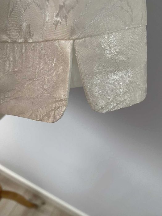 Żakiet kremowy marynarka bolerko wdzianko narzutka duży XXL