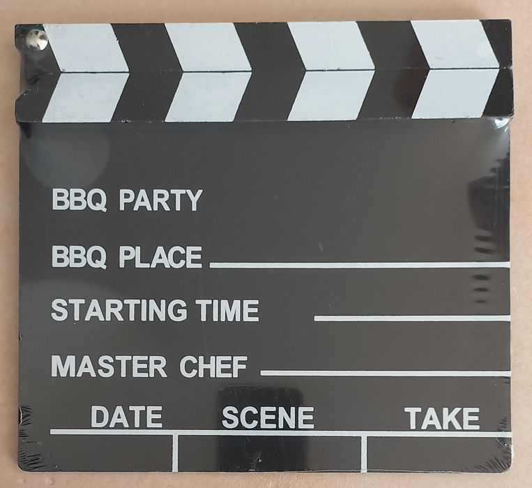 Claquete de cinema ainda selada