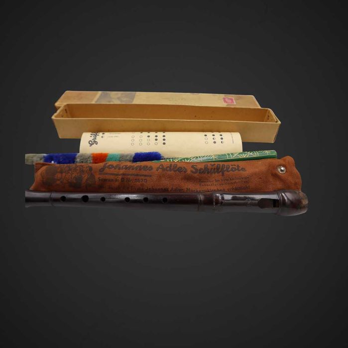 Flet prosty Johannes Adler z brązowego bakelitu w pudełku b5/101260