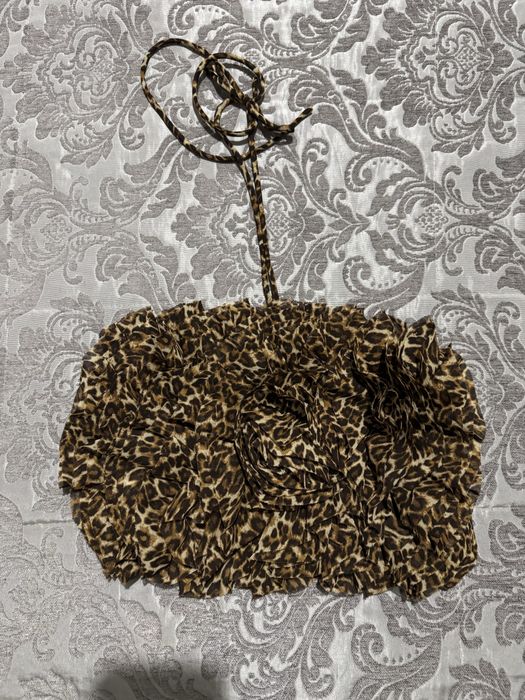 Top  bandeau leopardo da Zara.