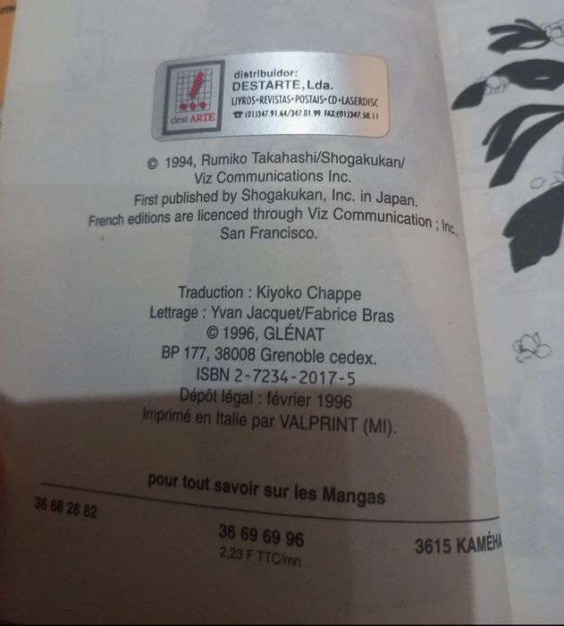 Banda Desenhada n.8 Ranma em Francês