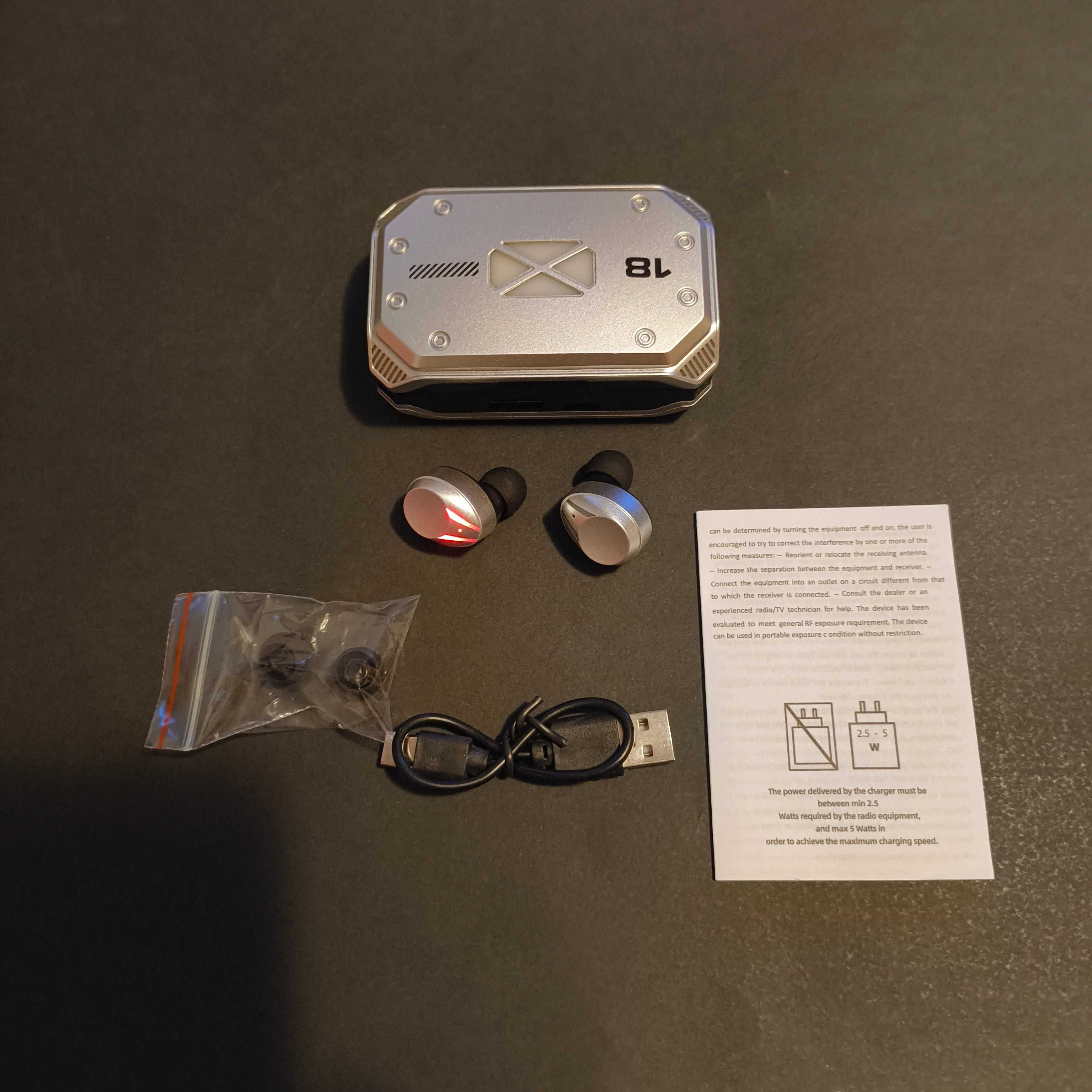 Fones Bluetooth Airdots Display Digital RGB