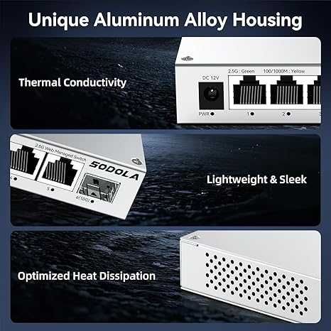 przelącznik sieciowy  6-portowy SODOLA 2.5G ETHERNET+1*10G SFP