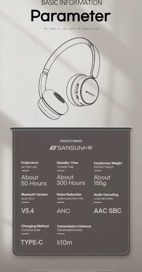 Беспроводные блютуз наушники Sansui DT11  Wireless Bluetooth