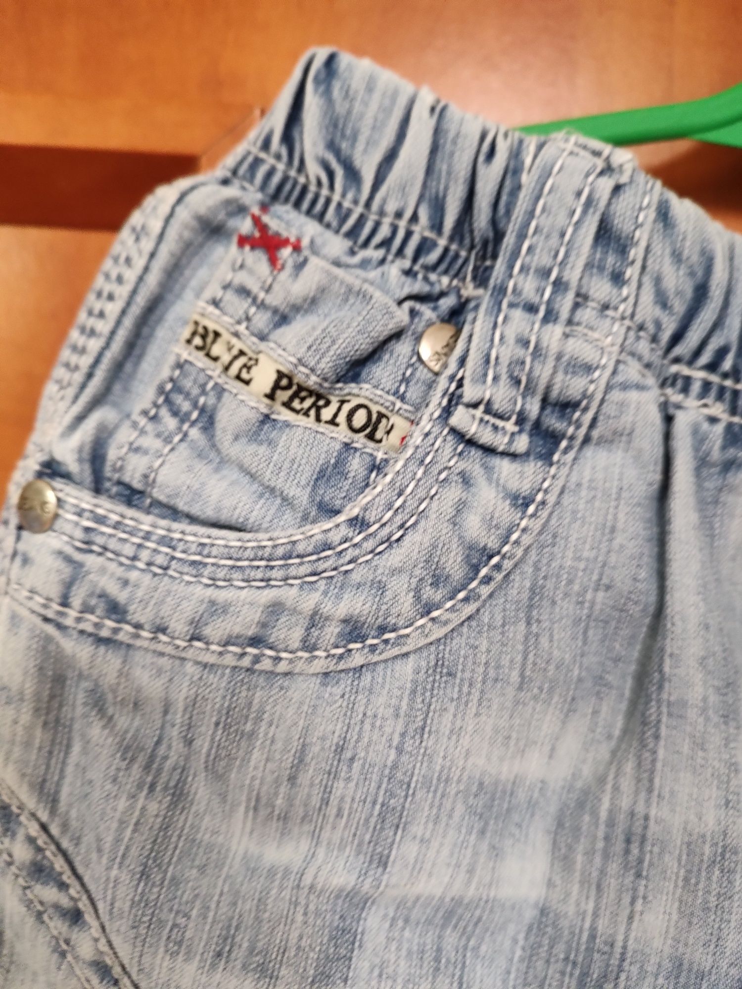 Krótkie spodenki chłopięce bawełniane jeans na gumce 8 lat