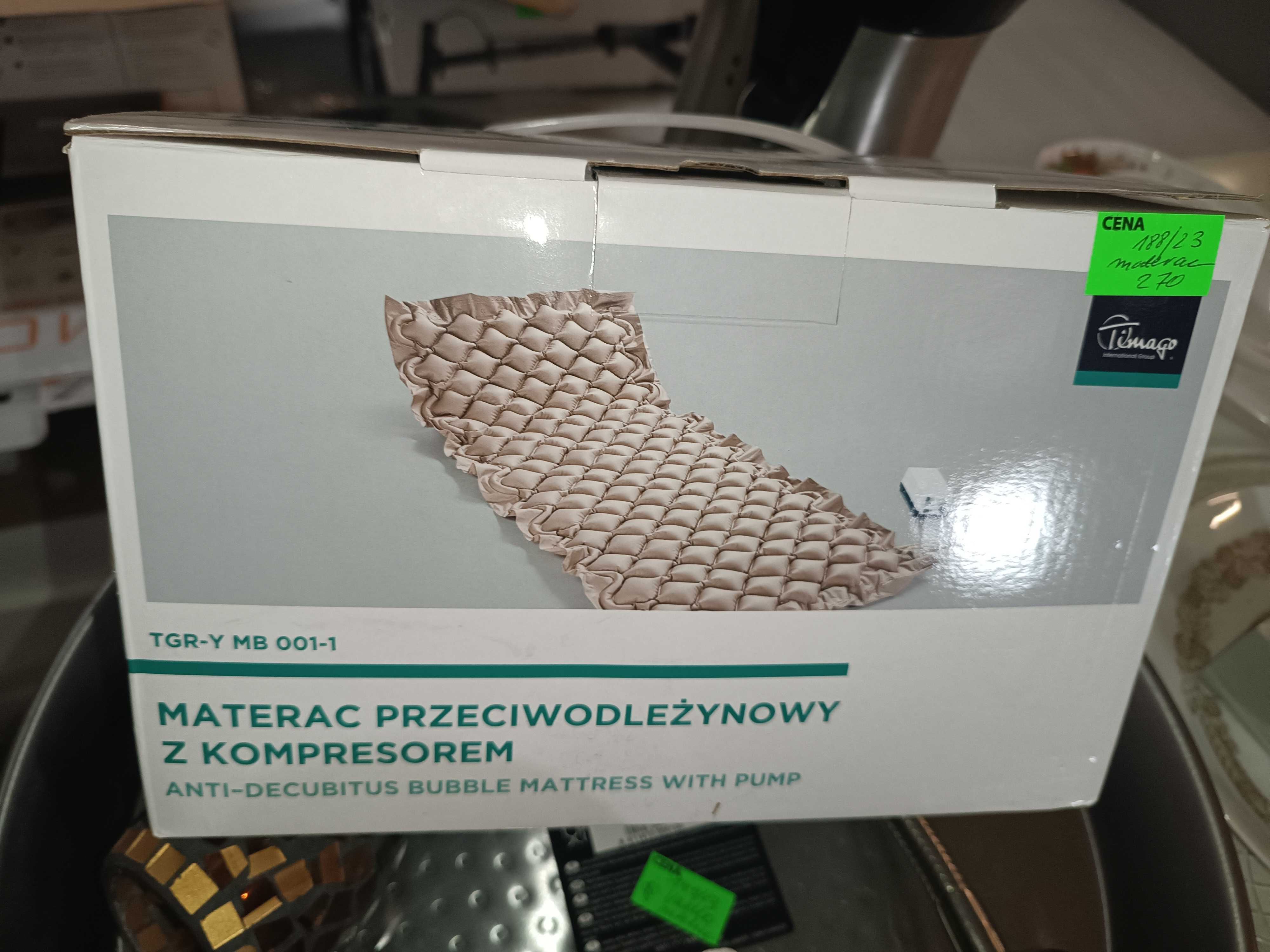 Materac przeciwodleżynowy 90/200 cm Timago z kompresorem