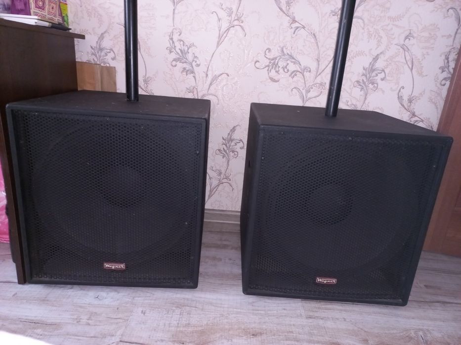 Продам або поміняю акустичну систему з підсилювачем. 1,5кВт.