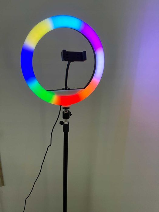 Lampa Pierścieniowa Led Ring Statyw Do Makijażu Selfie Uchwyt Telefon