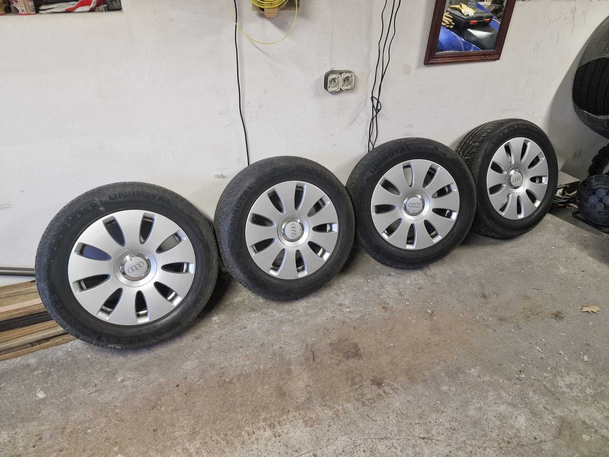 Felgi Audi OE 205/60 r16 5x112 opony Uniroyal