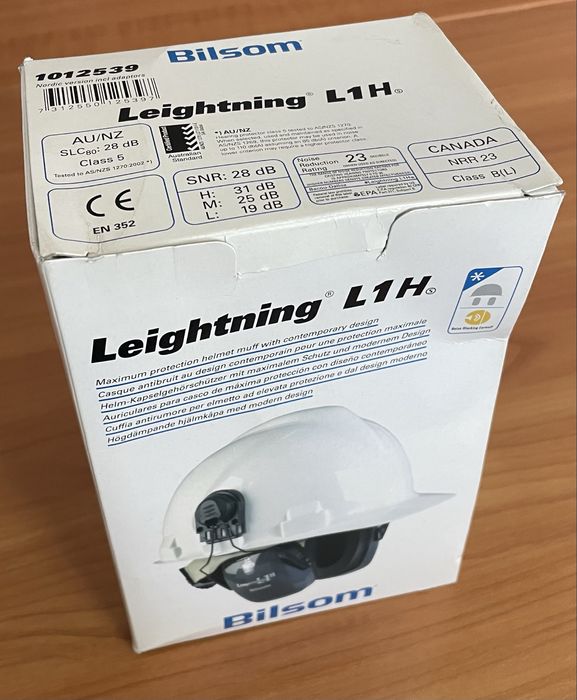 BILSOM Nauszniki przeciwhałasowe nahełmowe LEIGHTNING L1H słuchawki