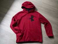 Under Armour bordowa bluza z kapturem ocieplana