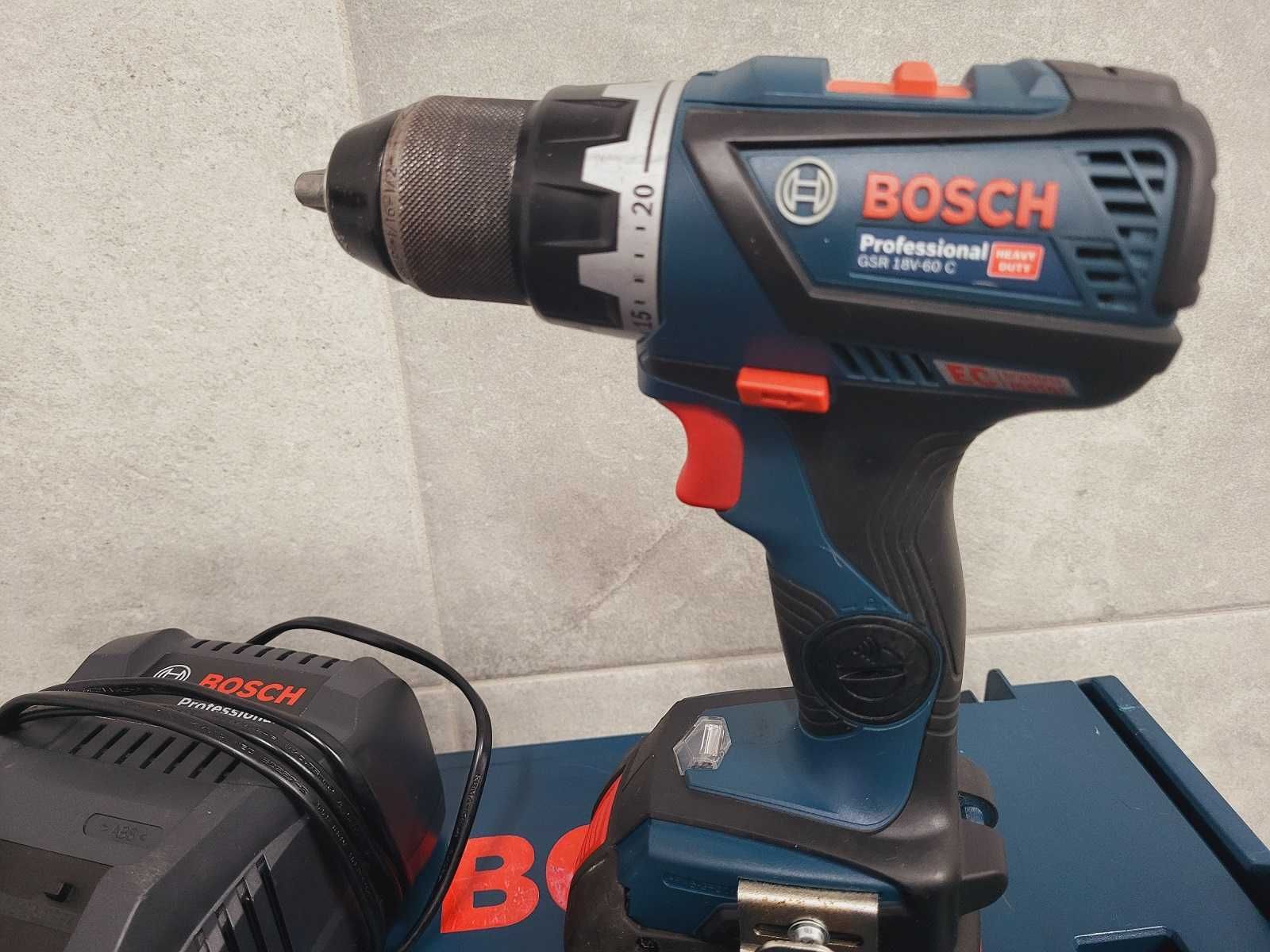 Wiertarka Wkrętarka Bosch Professional GSR 18V-60C Aku 4Ah Jak nowa!!!