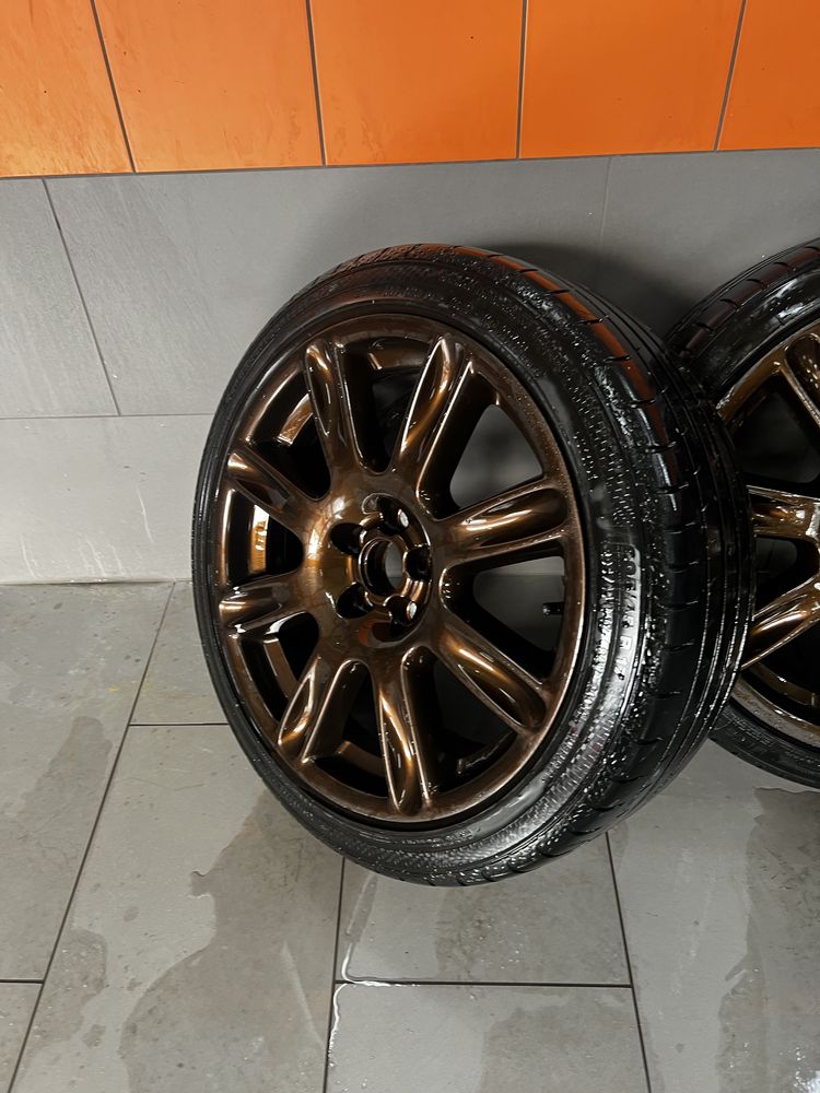 Felgi BBS 17 cali 5x100 Polo GTI Golf BRONZE opony