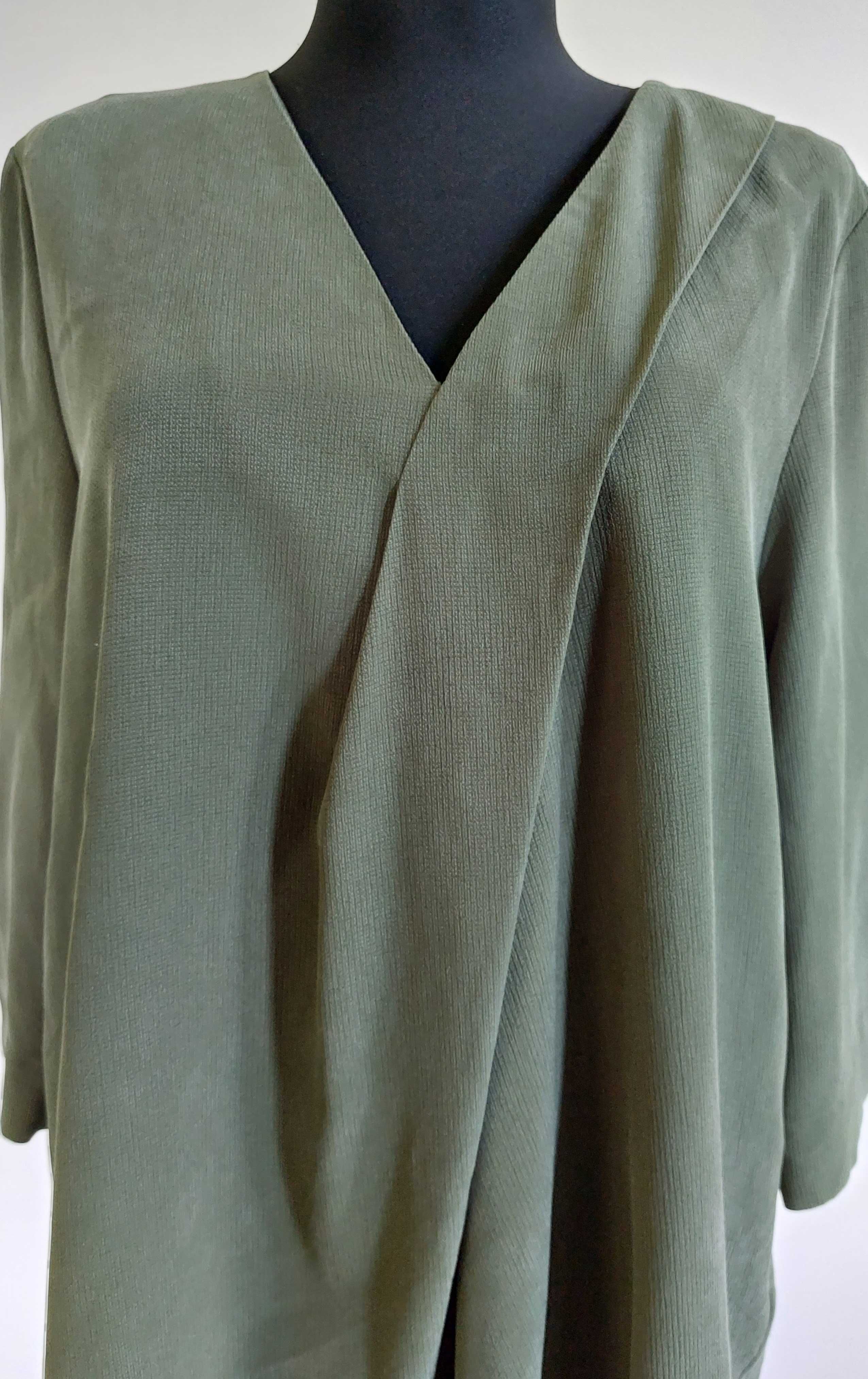 COS oliwkowa bluzka trapezowa minimalistyczna  42 44