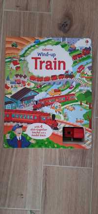 Książka z grą w języku angielskim Wind up train Usborne