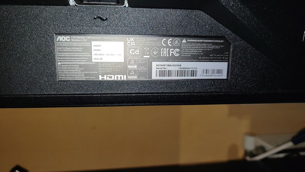 Монітор AOC 24G4X 180Hz