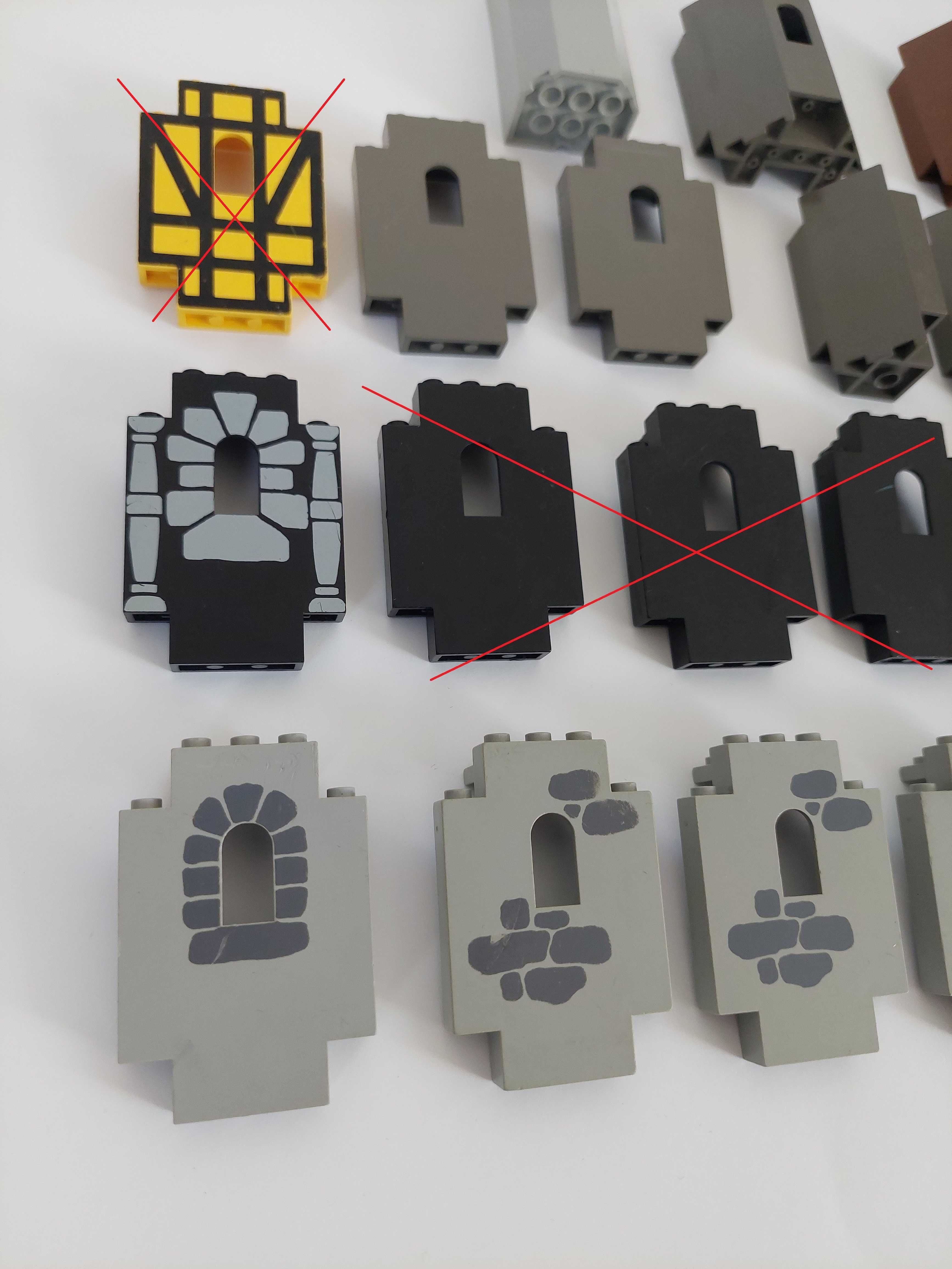 Lego Castle panele i elementy ścian