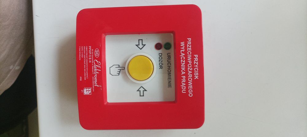 PPWP - 5 B/4 Przycisk przeciwpożarowego wyłącznika prądu