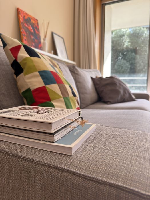 Sofá 3 lugares Kivik Ikea + Repousa Pés