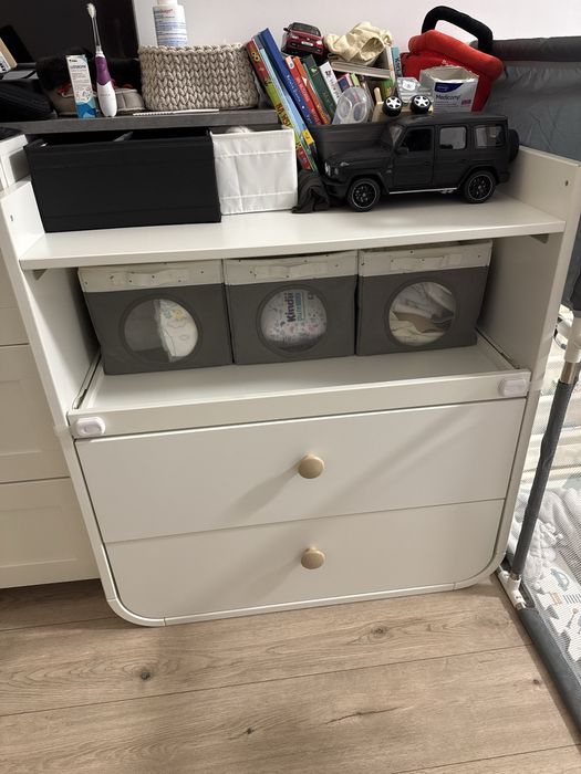 IKEA MYLLRA Łóżeczko 60x120 cm , przewijak, dodatkowo materac