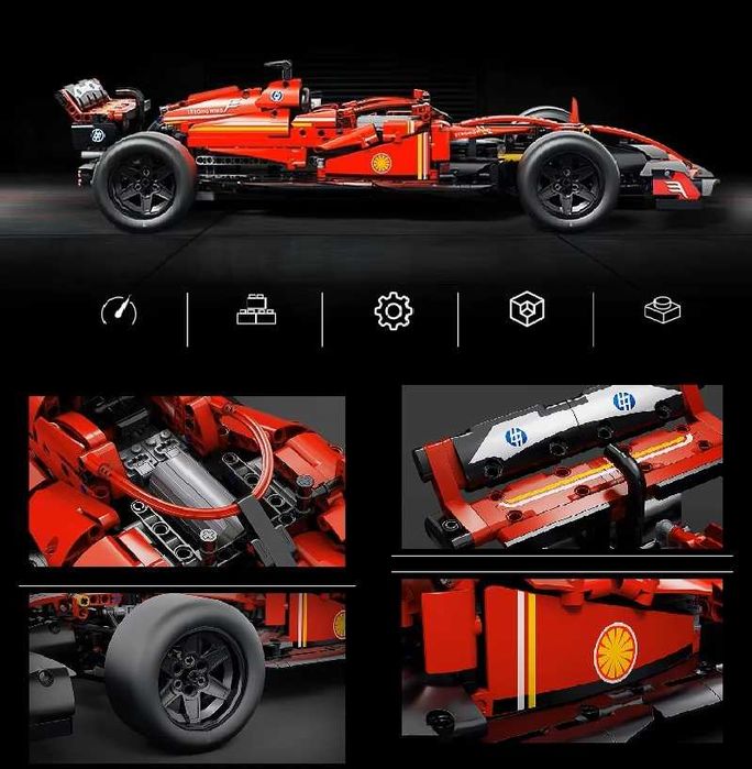 F1 wzór Ferrari ponad 1000 elementów nowe klocki do składania Formuła1