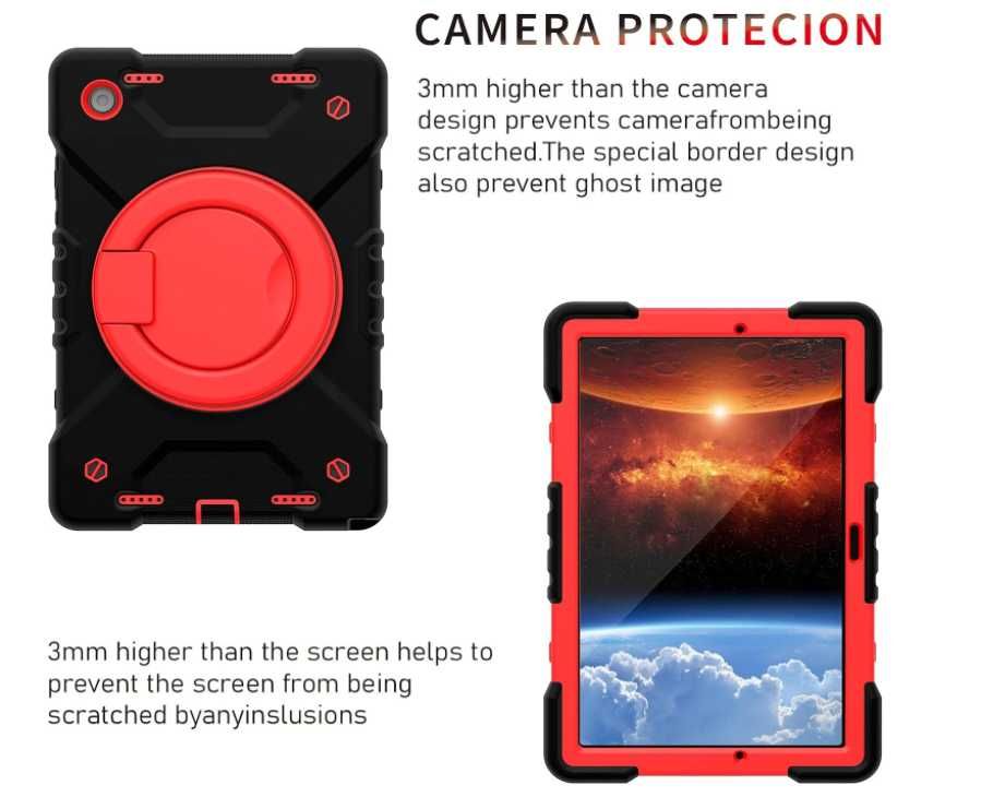 Etui Case Tablet Samsung Galaxy Tab A 10.1 T515/510 BLACK RED + GRATIS