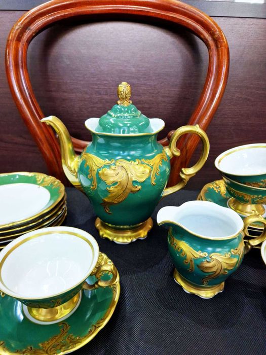 Serwis Wawel Złoty Liść Fryderyka szmaragdowy