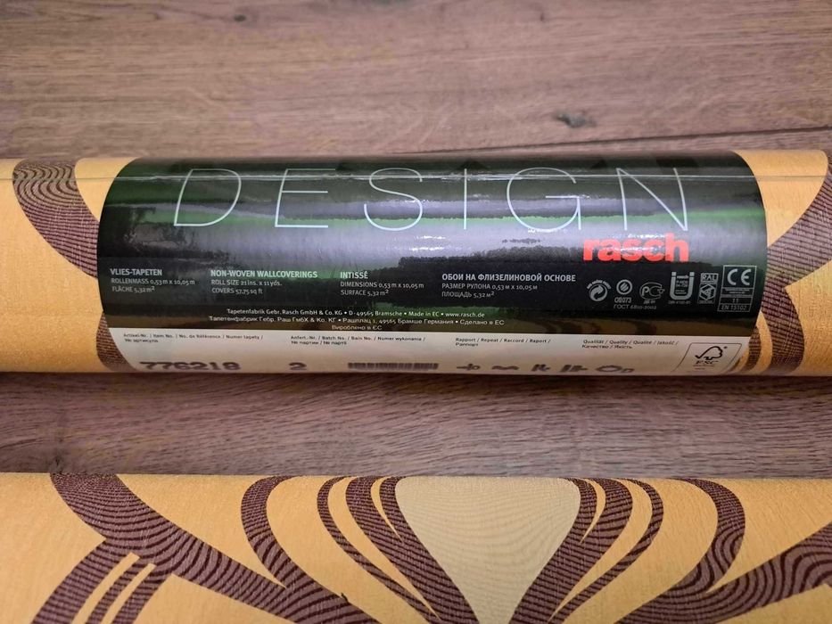 Tapeta na flizelinie żółta wzór 776218 Rasch 2 rolki