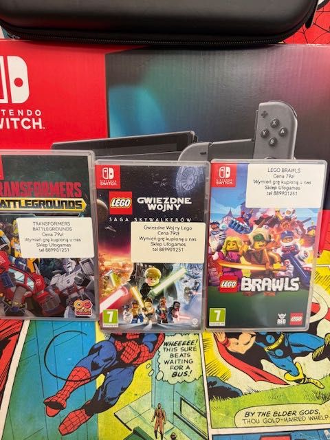 Nintendo Switch Zestaw+Super 3xGra  Gwarancja 12m Szczecin Ufogames