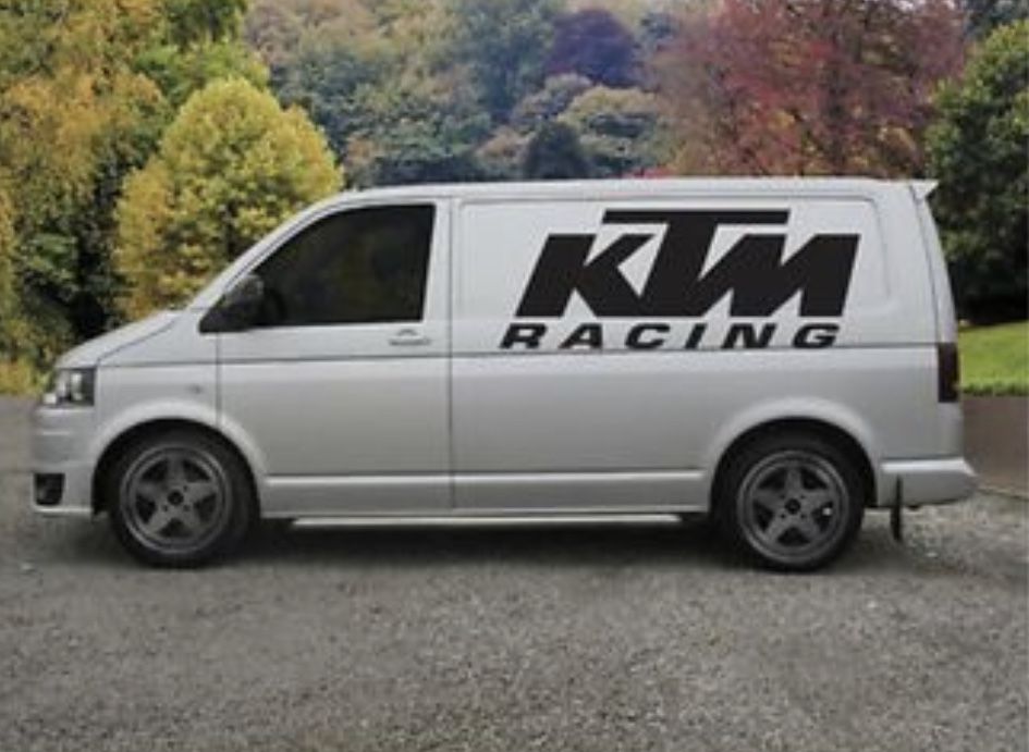 Naklejki KTM RACING o szer. 150cm dwie sztuki