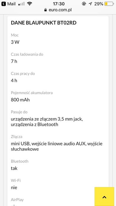 Przenośny głośnik Blaupunkt