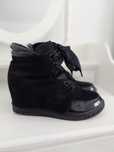 Sneakersy koturny czarne