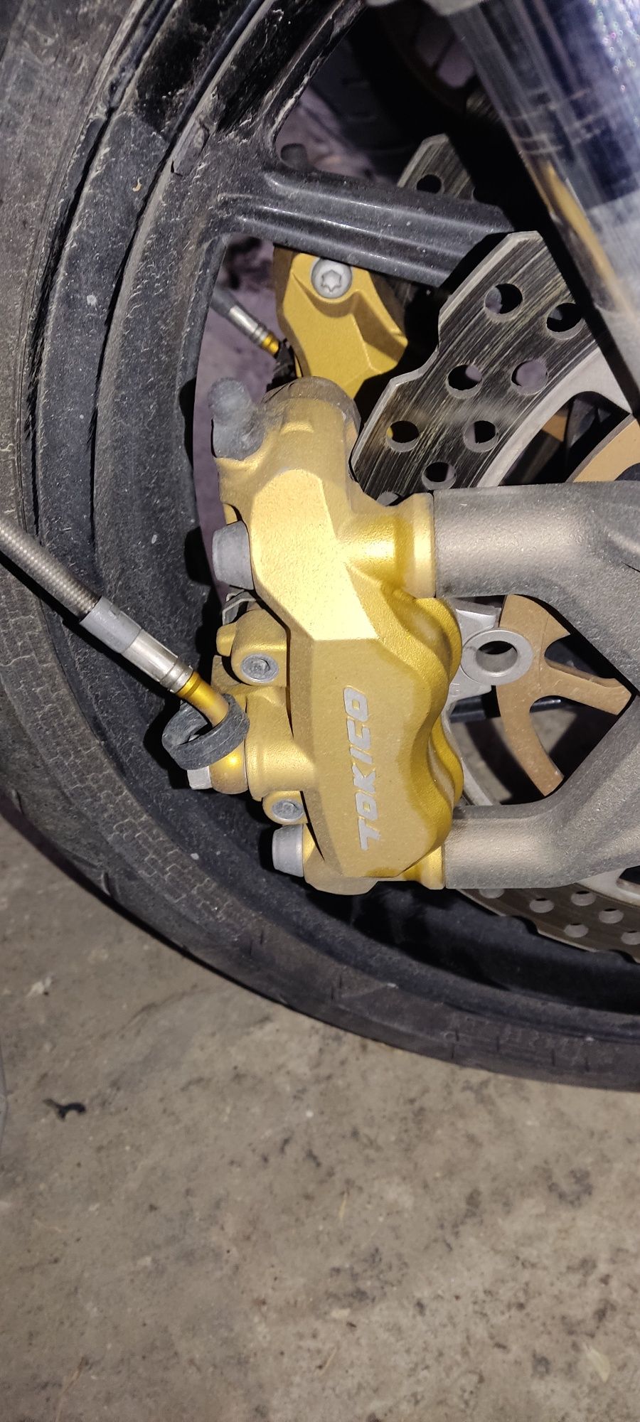 Kawasaki zx6r 2005 zaciski przewody klocki komplet