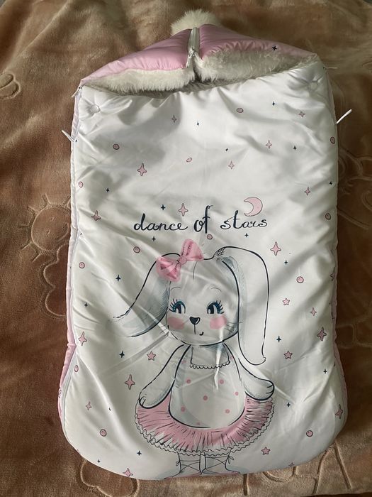 Зимовий конверт-спальник з непромокаючої преміум-плащівки та хутра