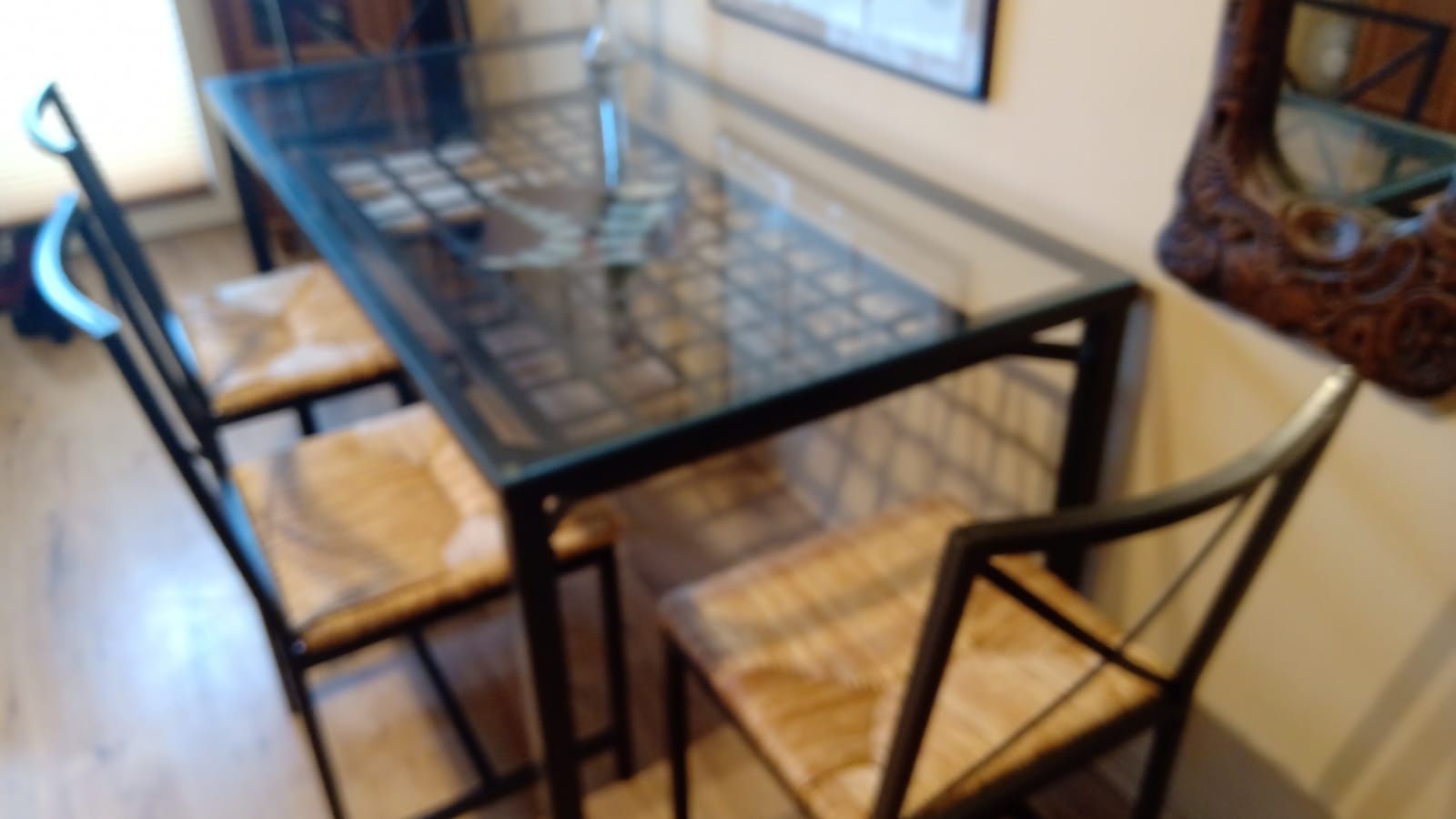 Stół szklany metal Ikea super stan