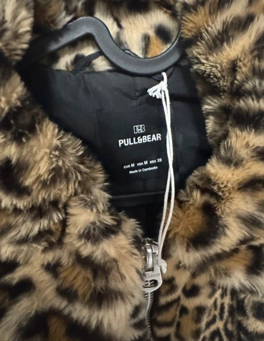 Jesienne futerko w panterke nowe r38