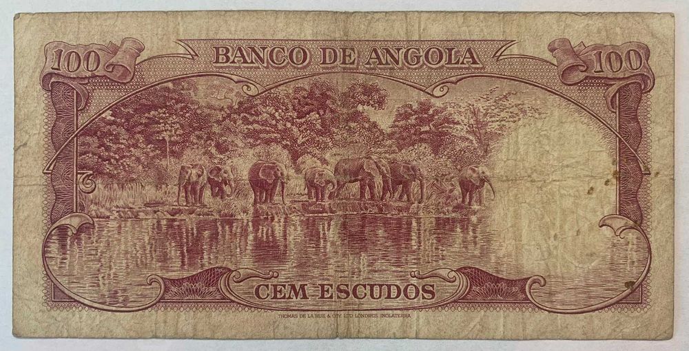 Nota Portugal Angola 100 Escudos 1962
