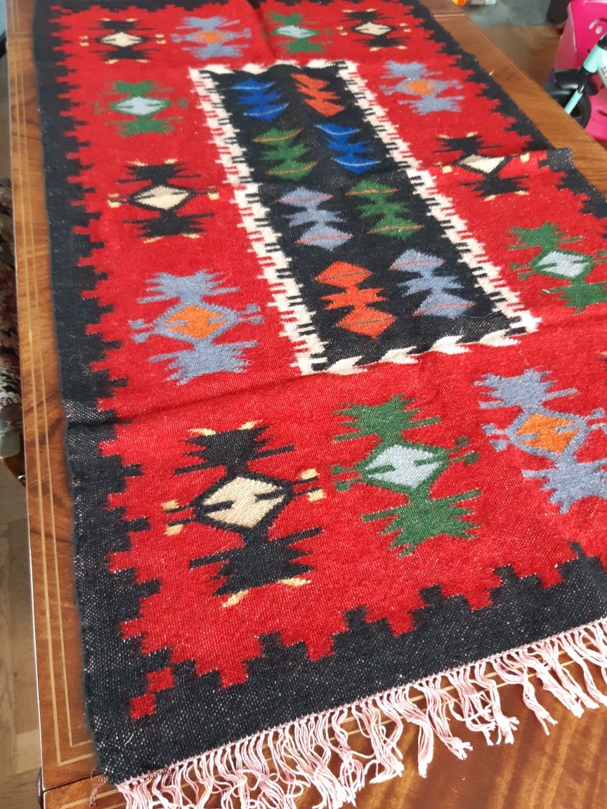 Ręcznie tkany kilim wełniany Grecja 65x112 cm