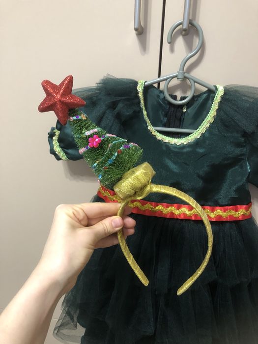 Плаття ялинки, зелене плаття 3-4 роки