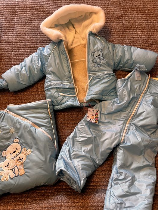 Дитячий зимовий конверт, полукомбєз, куртка