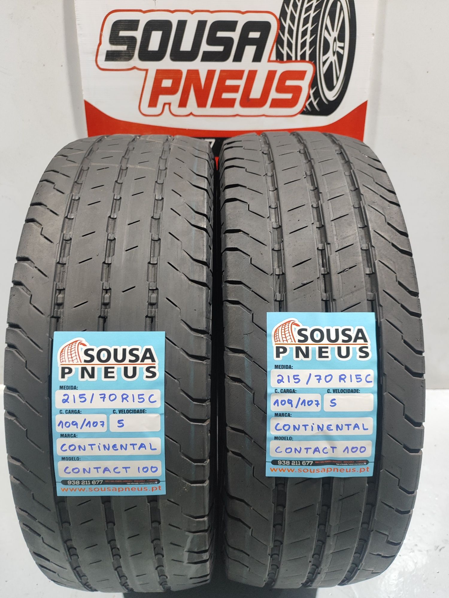 2 pneus semi novos 215-70R15 C - Continental - Oferta dos Portes